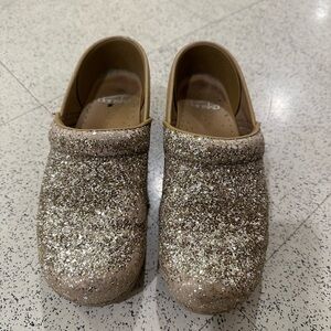 Dansko Professional Gold Glitter Clogs